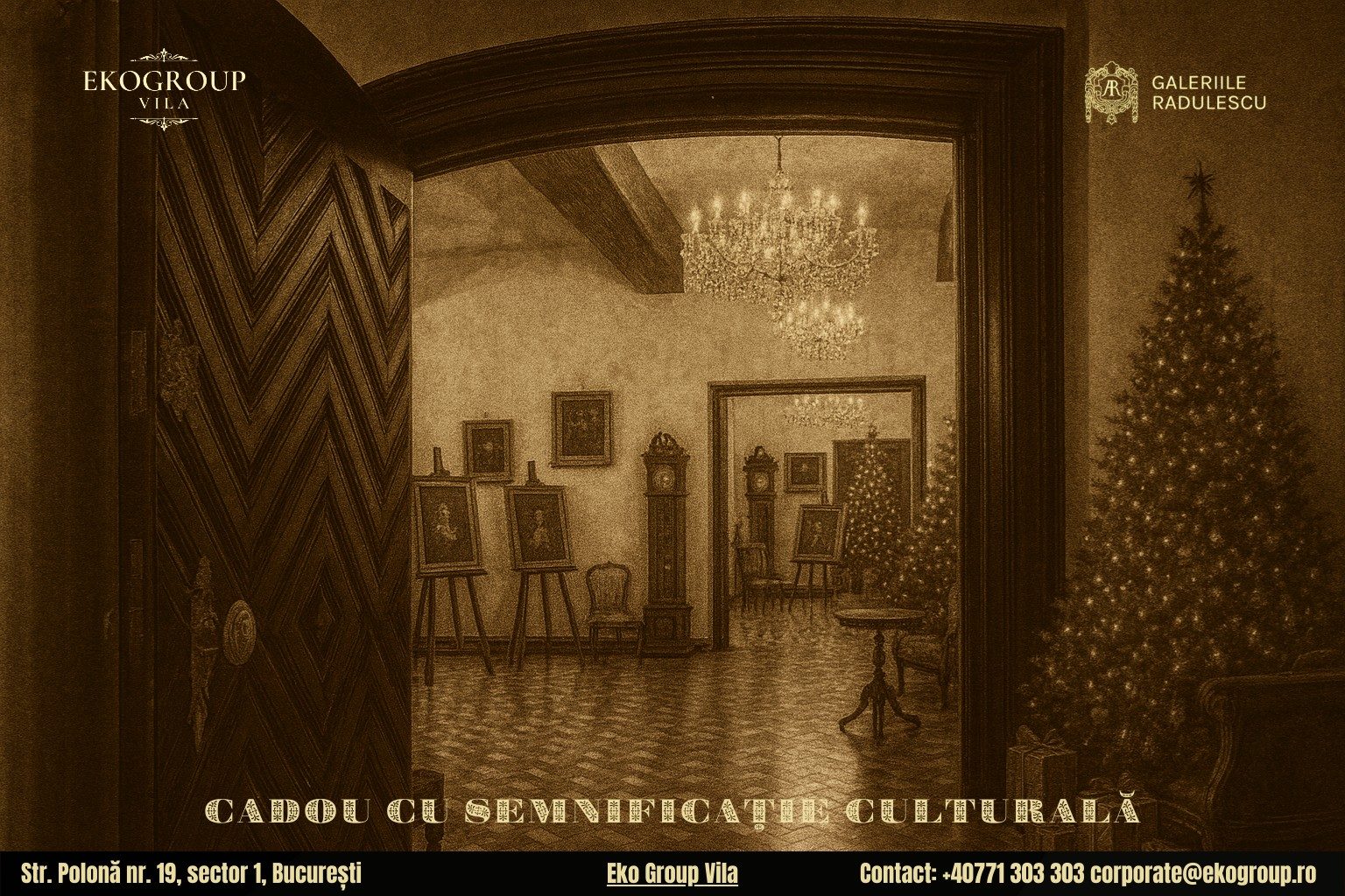 Un cadou de Crăciun cultural și atemporal: acces la expoziția Crăciunul anilor ’30 de la Eko Group Vila